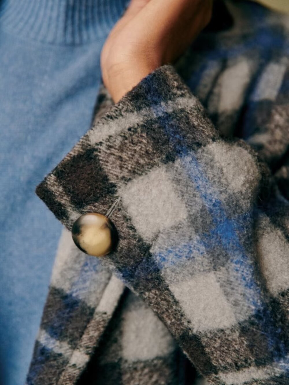 NWT Sezane Viktor Coat Prairie Check size 2 runs large - Picture 3 of 9